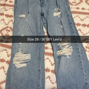 Levi's Light Blue Ripped Jeans